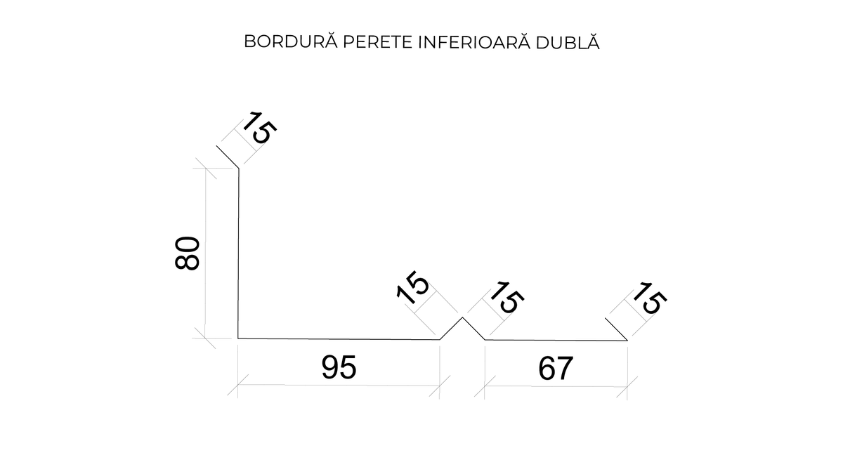 Bordură perete inferioară dublă ( 312 x 2000 mm )