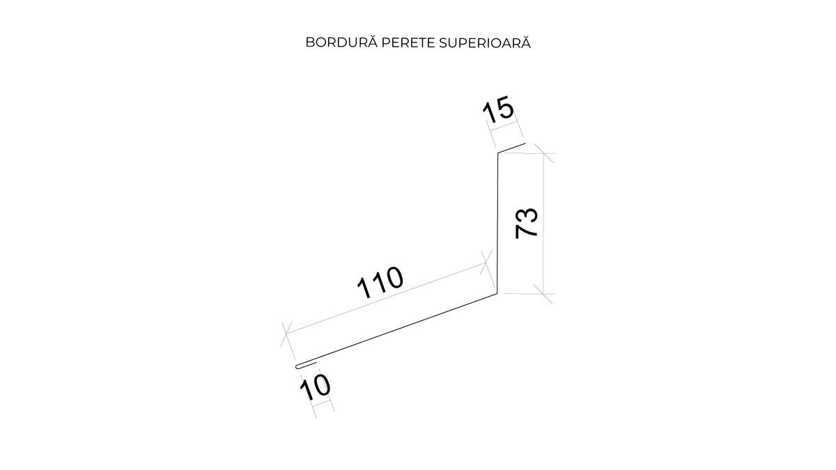 Bordură perete superior ( 208 x 2000 mm )